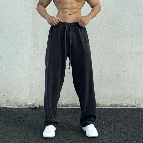 Men's straight-leg loose-fitting casual sweatpants