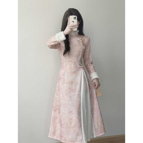 Pink Chinese-Style Cheongsam