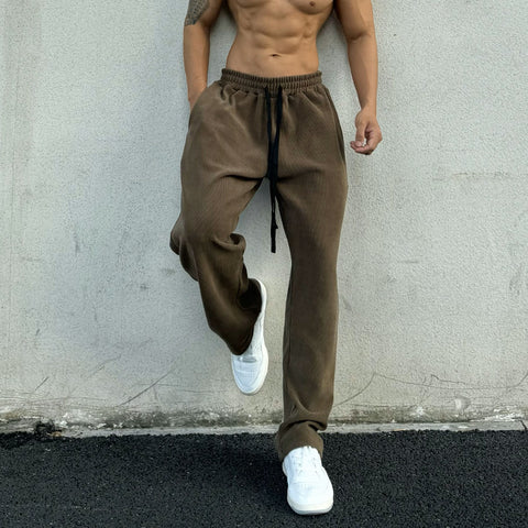 Men's straight-leg loose-fitting casual sweatpants
