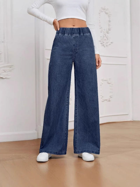 Women's Stretch Denim Print Bootcut Pants