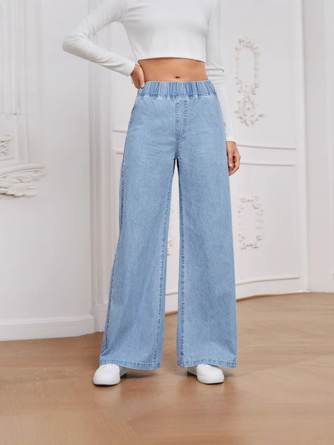 Women's Stretch Denim Print Bootcut Pants
