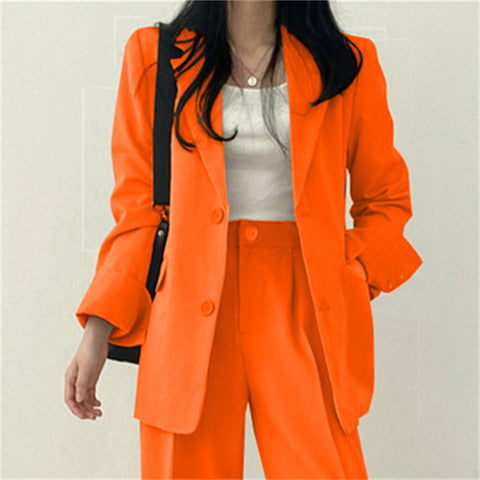 Women's Chic Suit Jacket and Pants Set
