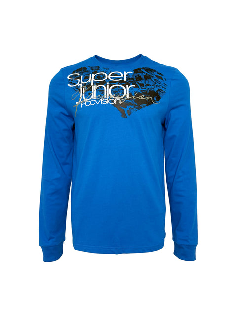 Blue-gray round-neck t-shirt