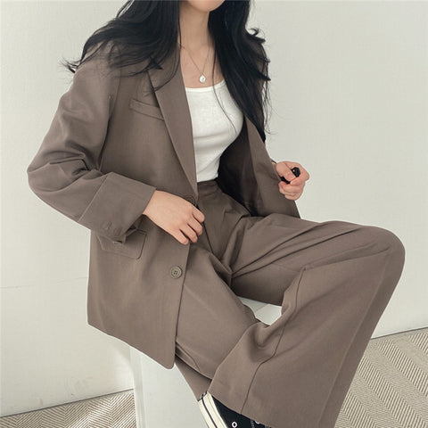 Women's Chic Suit Jacket and Pants Set