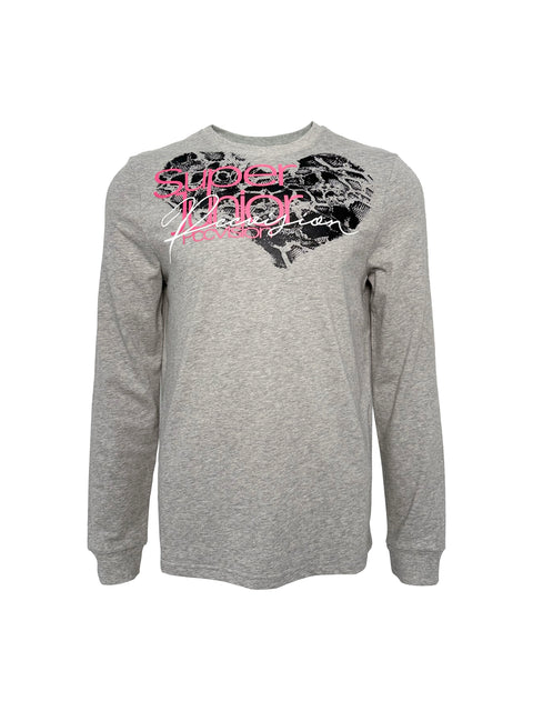 Blue-gray round-neck t-shirt