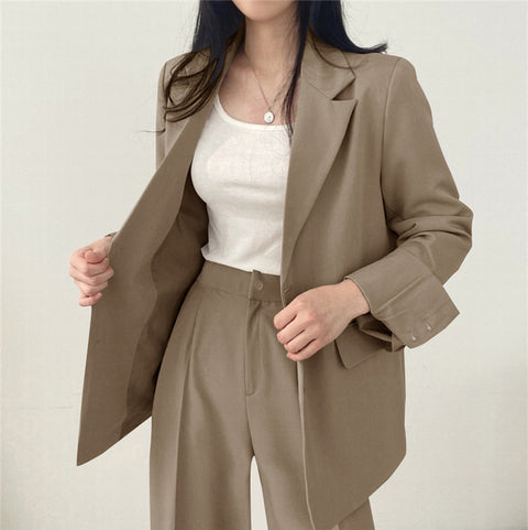 Women's Chic Suit Jacket and Pants Set