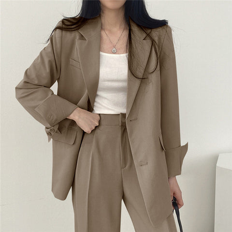 Women's Chic Suit Jacket and Pants Set