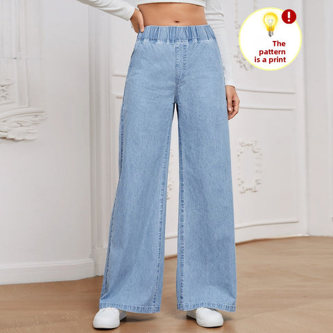 Women's Stretch Denim Print Bootcut Pants